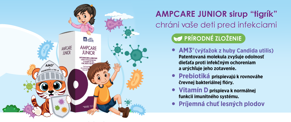 Sirup na imunitu AMPCARE JUNIOR "tigrík" chráni vaše deti pred infekciami